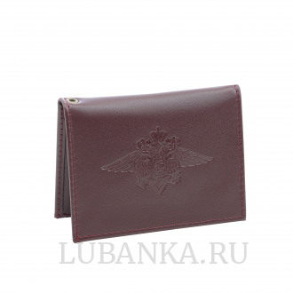 Обложка для удостоверения Полиция бордовая