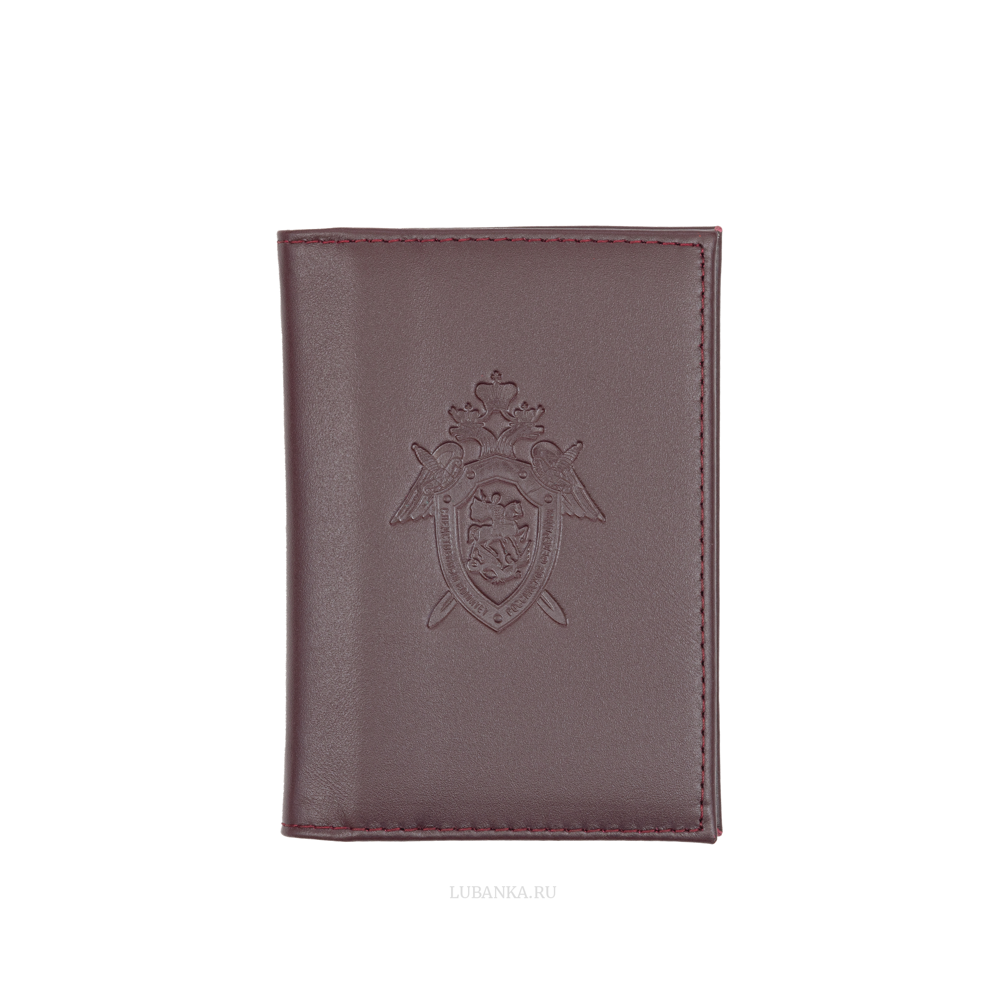 Обложка для автодокументов СКР с жетоном бордовая