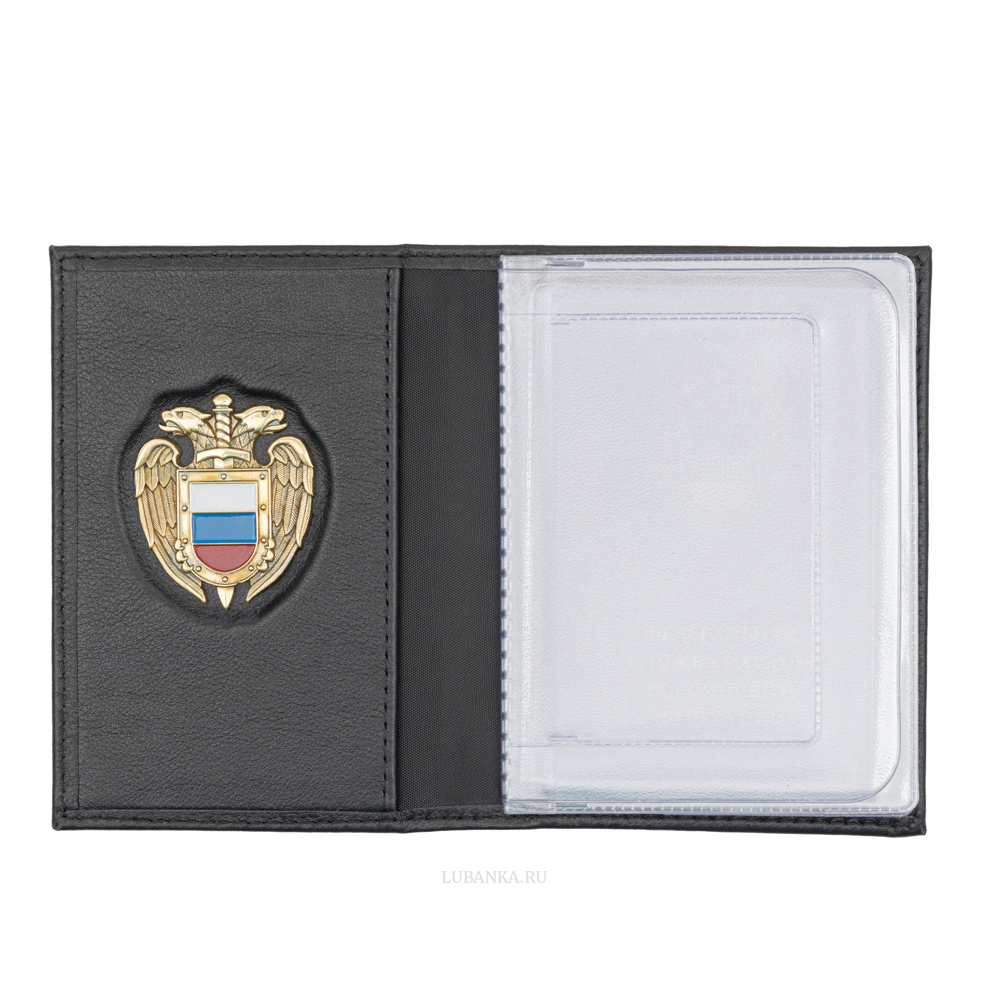 Обложка для автодокументов ФСО с жетоном черная