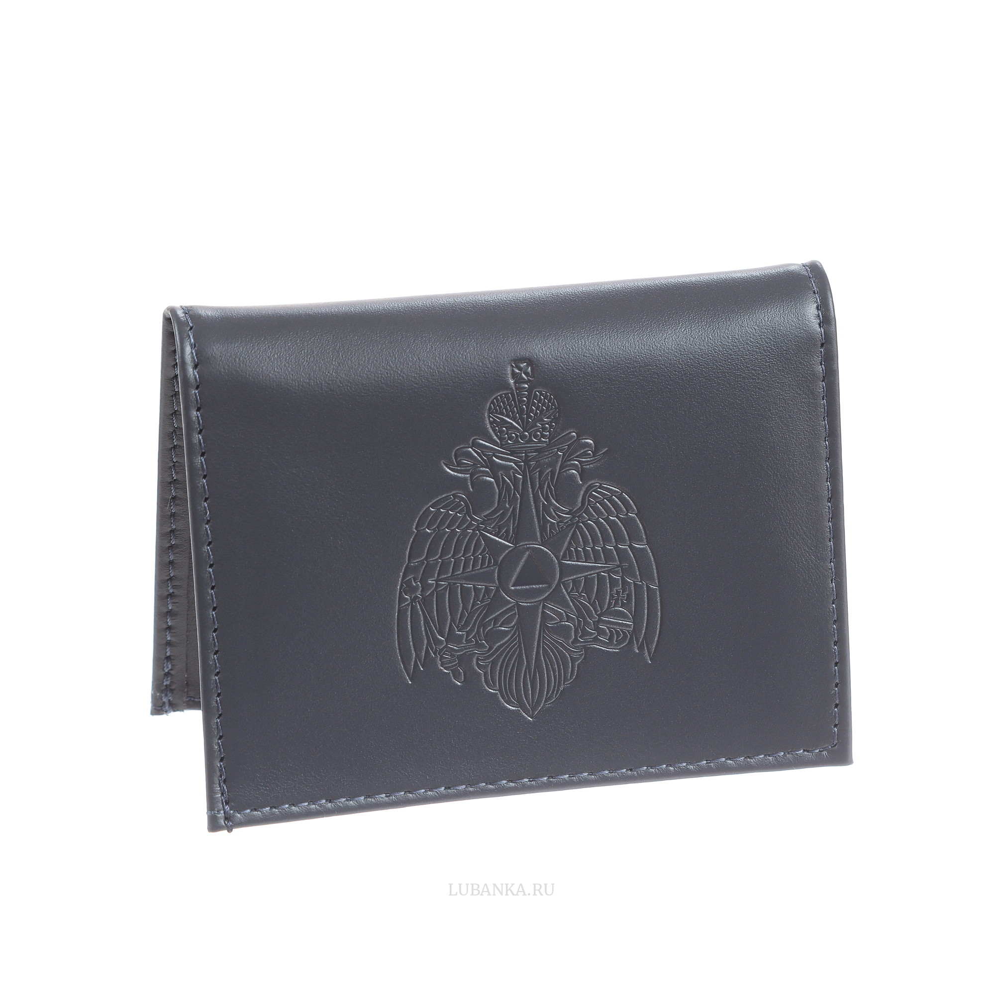 Обложка для удостоверения МЧС темно синяя