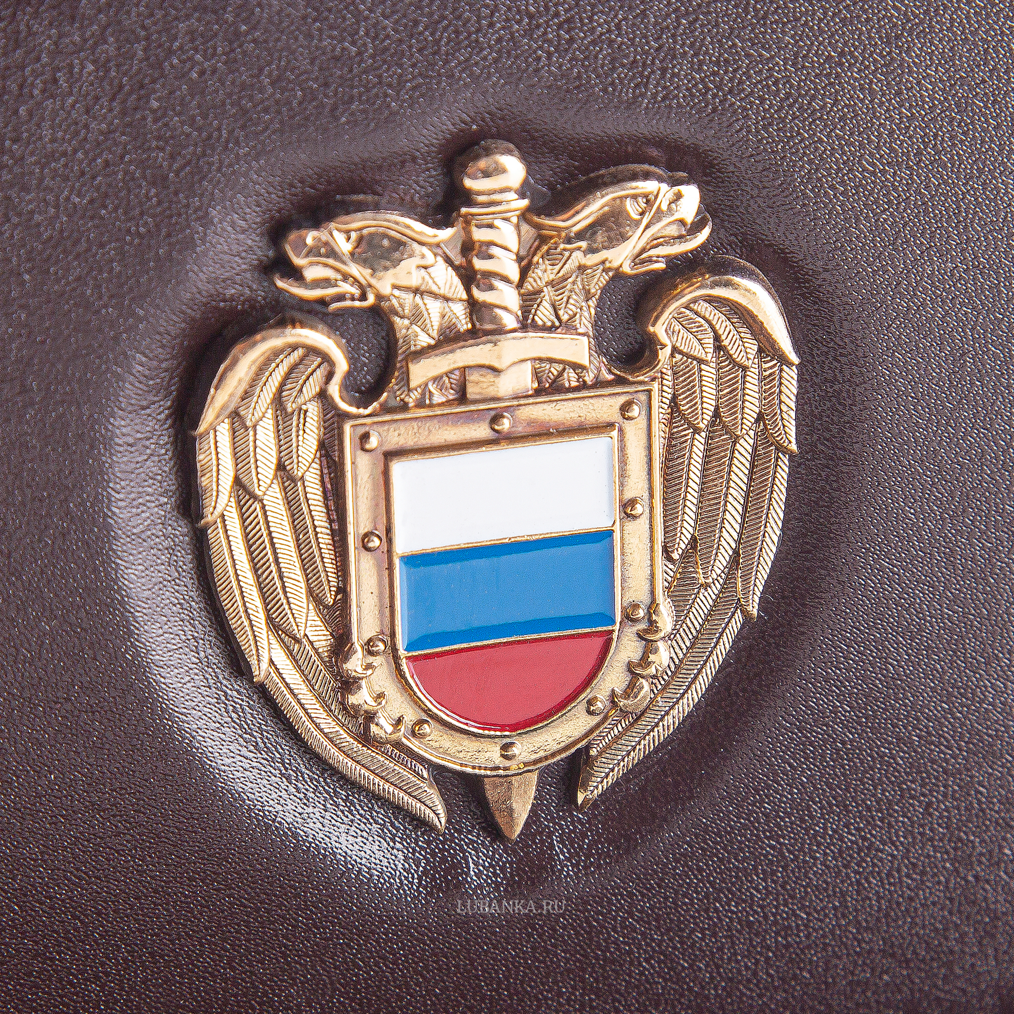 Обложка для автодокументов и удостоверения ФСО с жетоном бордовая