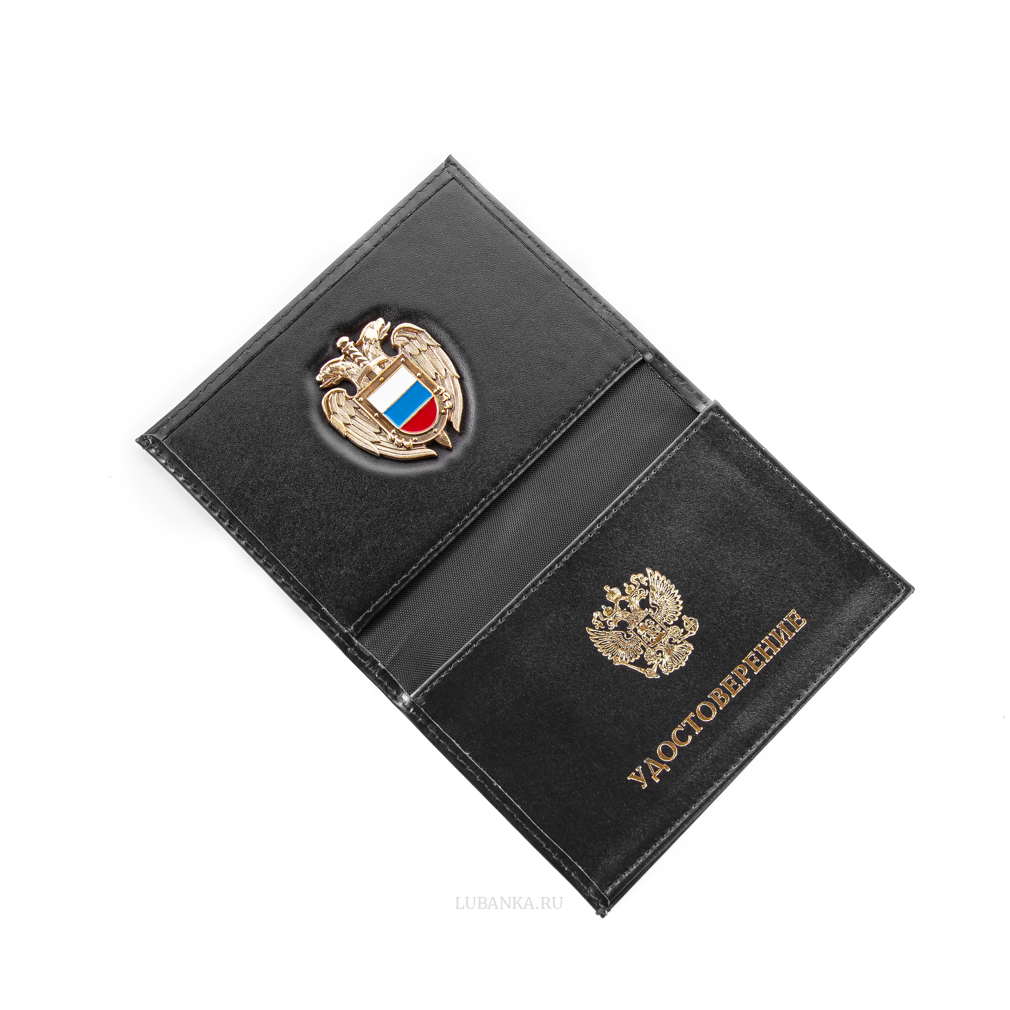 Обложка для автодокументов и удостоверения ФСО с жетоном черная