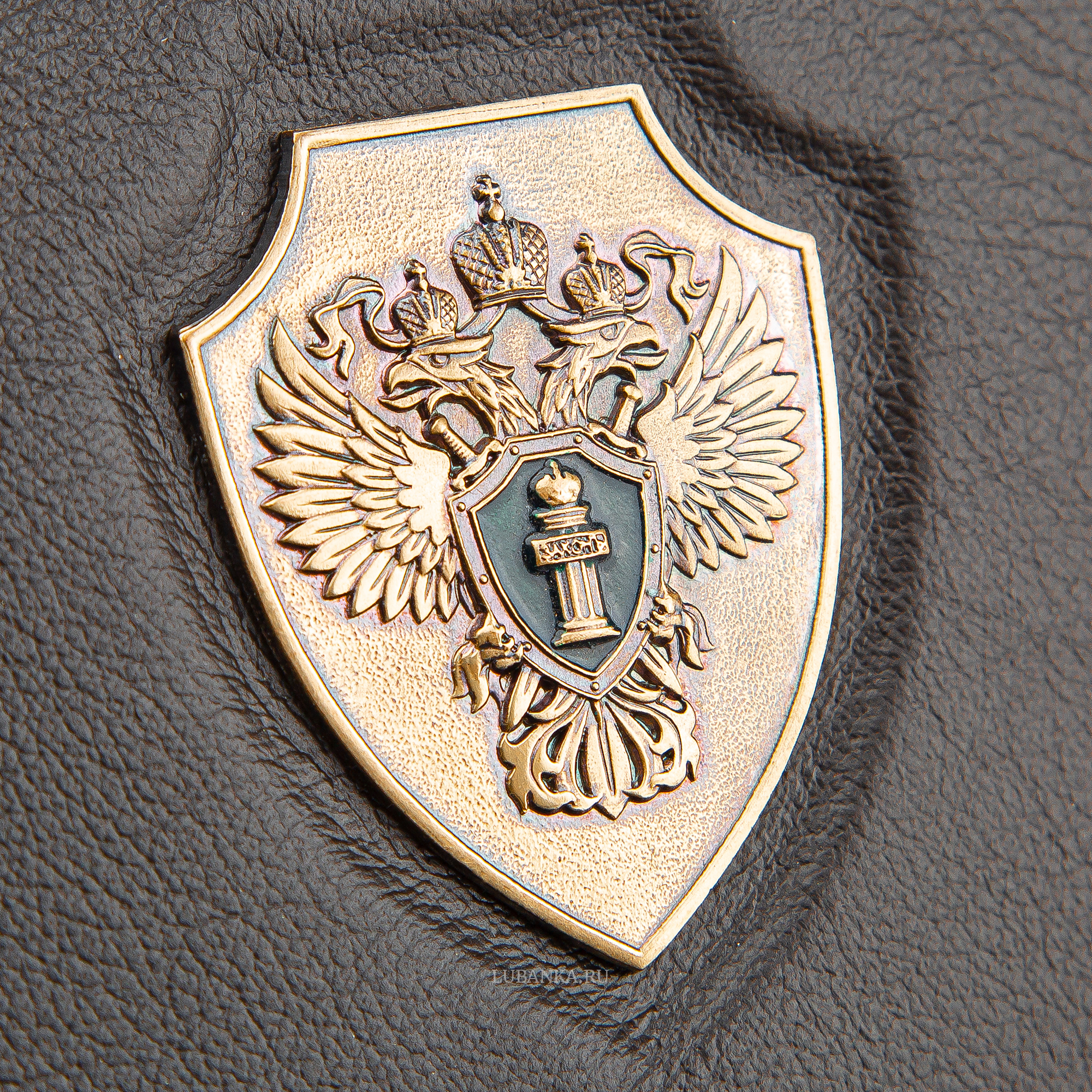 Обложка для удостоверения Прокуратура с жетоном коричневая