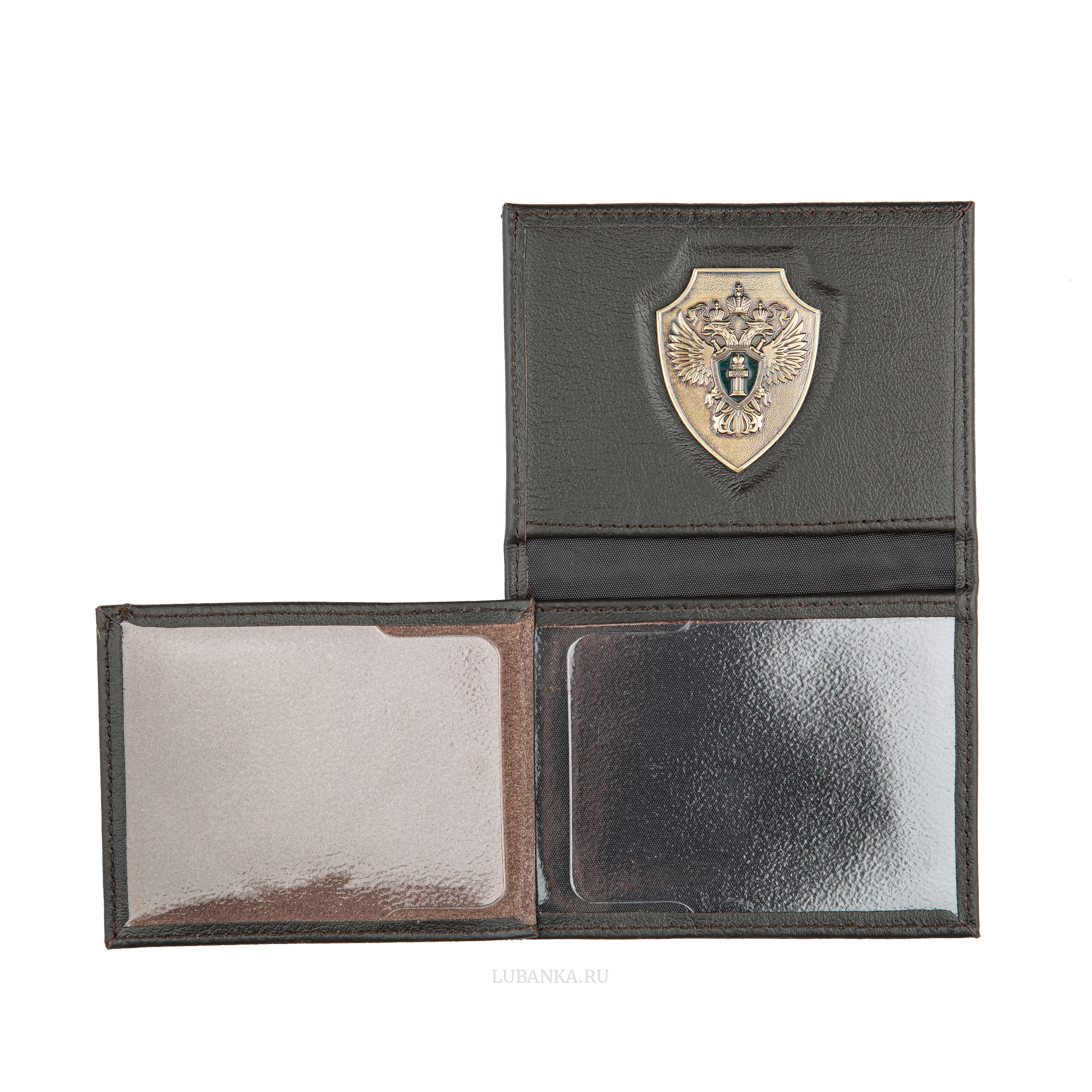 Обложка для удостоверения Прокуратура с жетоном коричневая