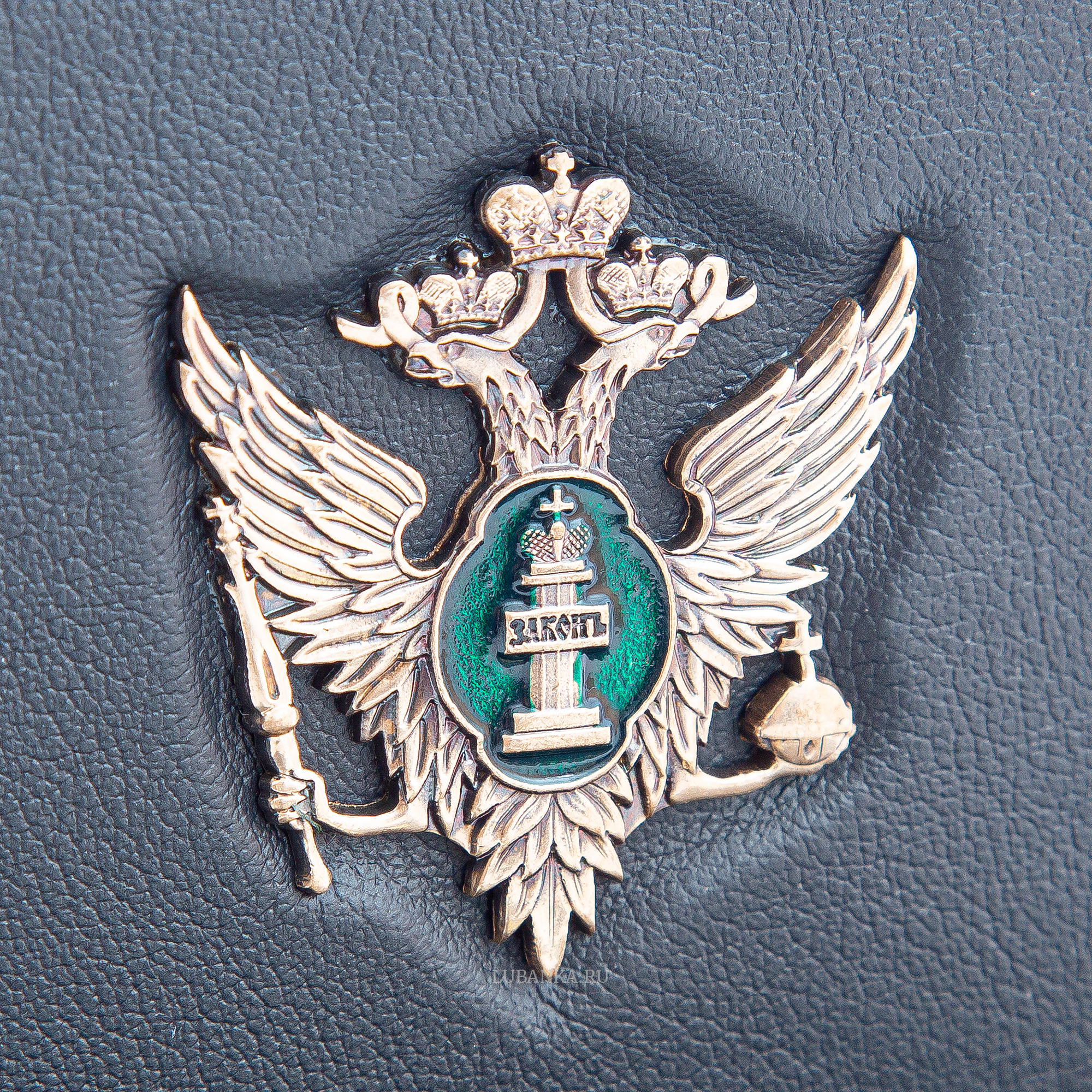 Обложка для автодокументов и удостоверения ФССП с жетоном темно синяя