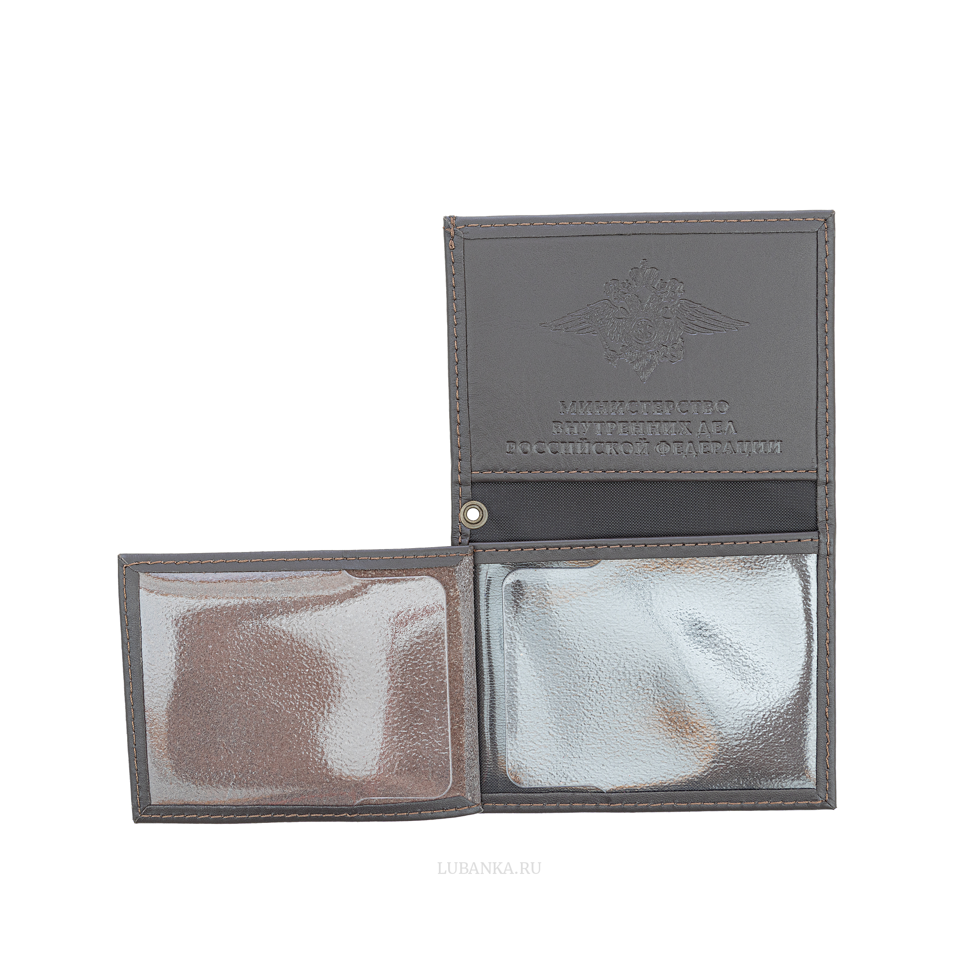 Обложка для удостоверения МВД коричневая