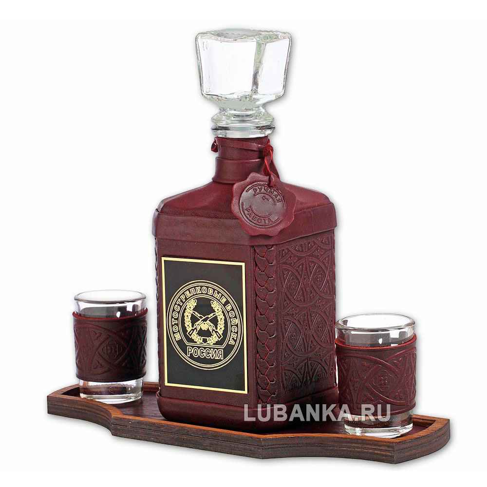 Набор для водки «Мотострелковые войска» бордовый