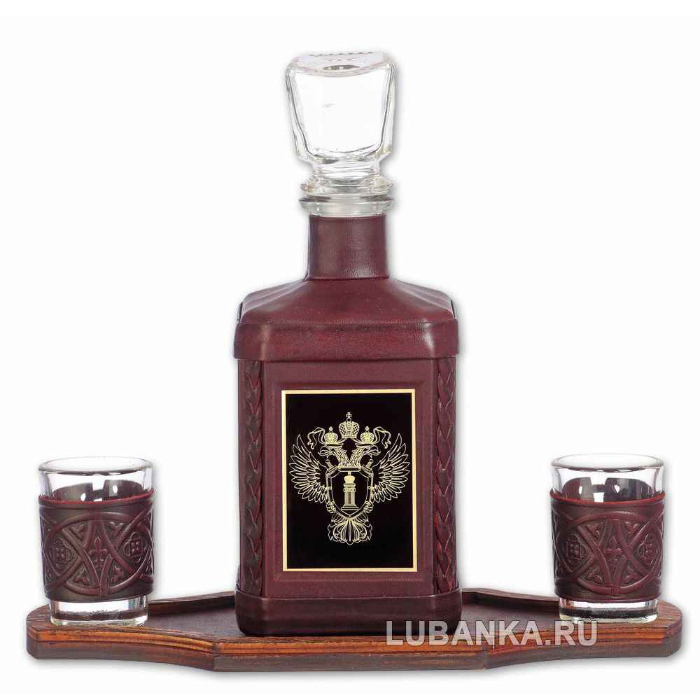 Набор для водки «Прокуратура» бордовый