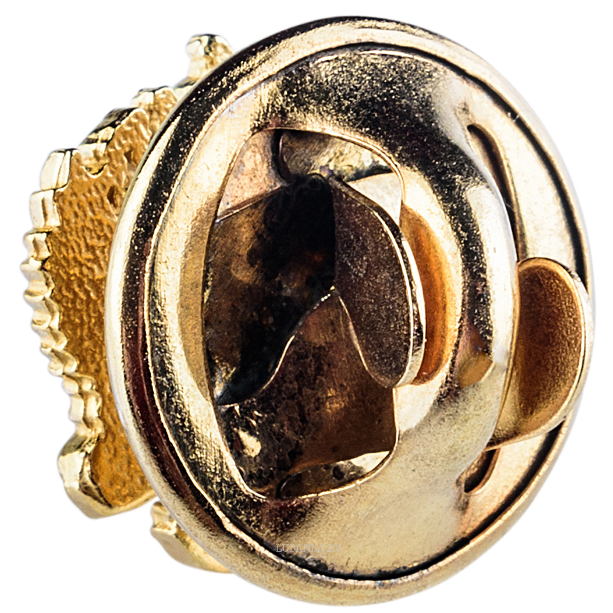 Значок Герб России серебро с позолотой