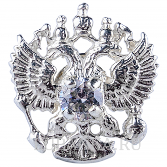 Значок Герб России серебро