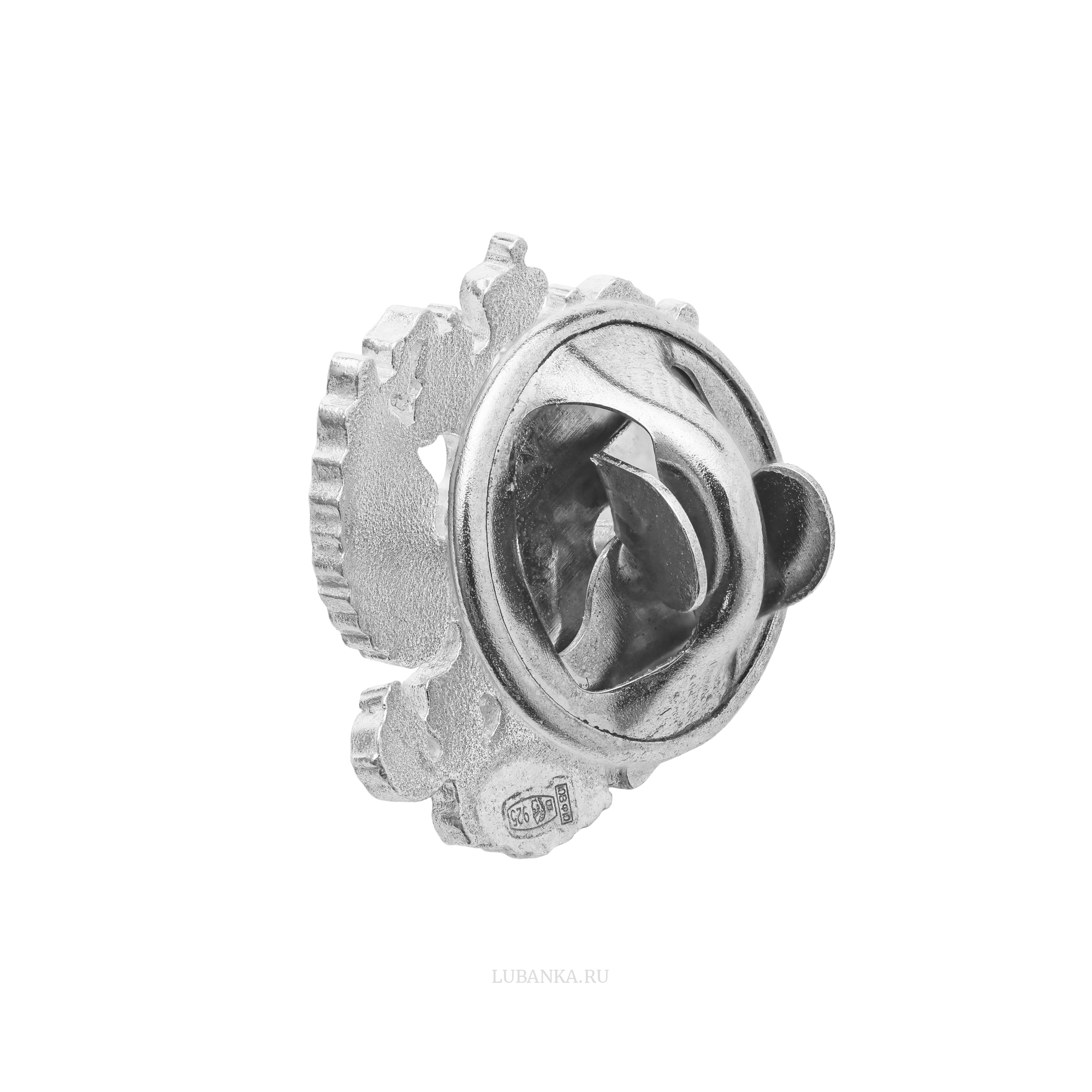 Значок Герб России серебро