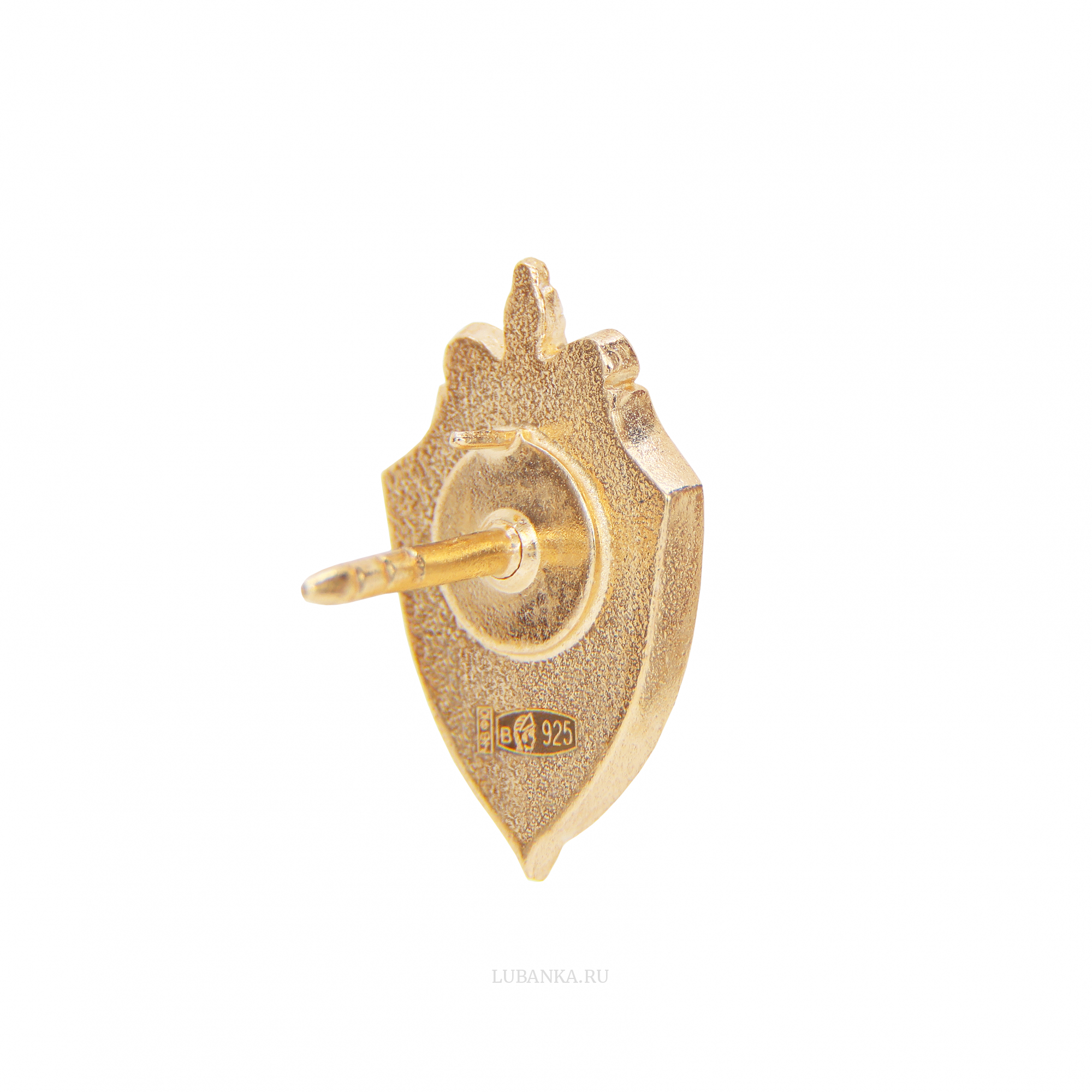 Значок ФСБ серебро с позолотой