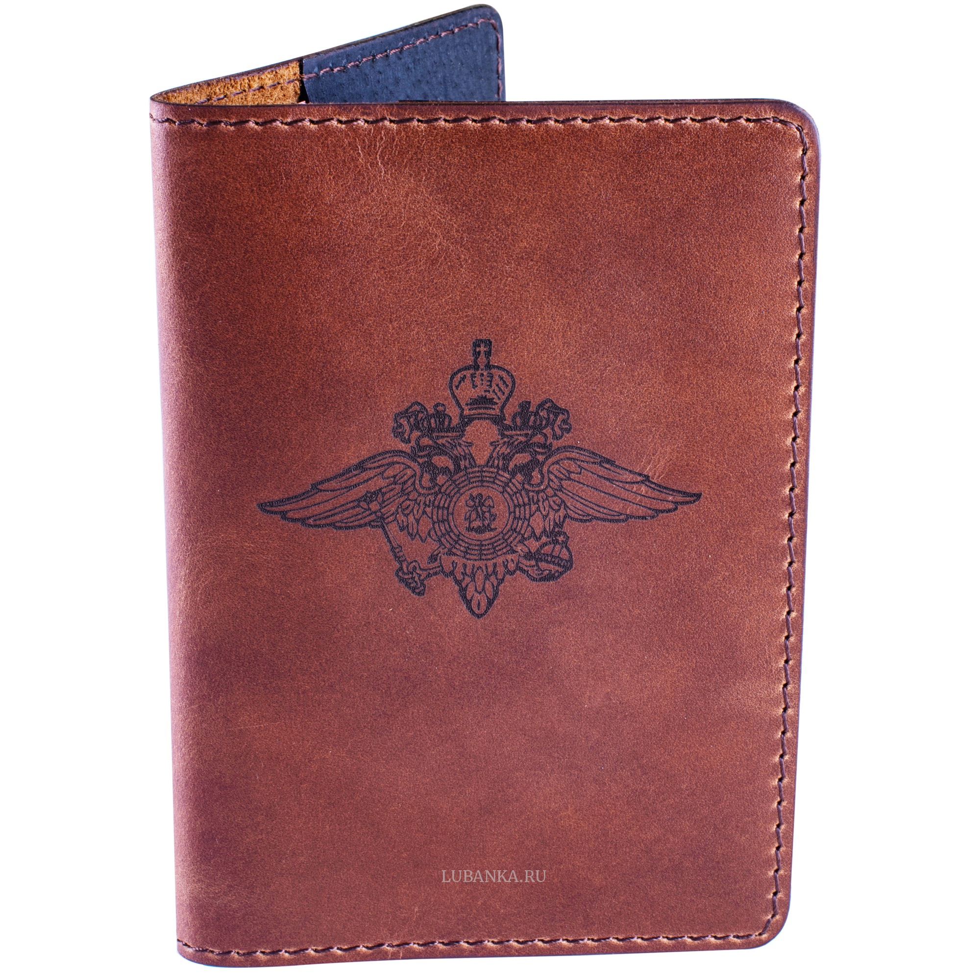 Обложка для паспорта МВД коричневая