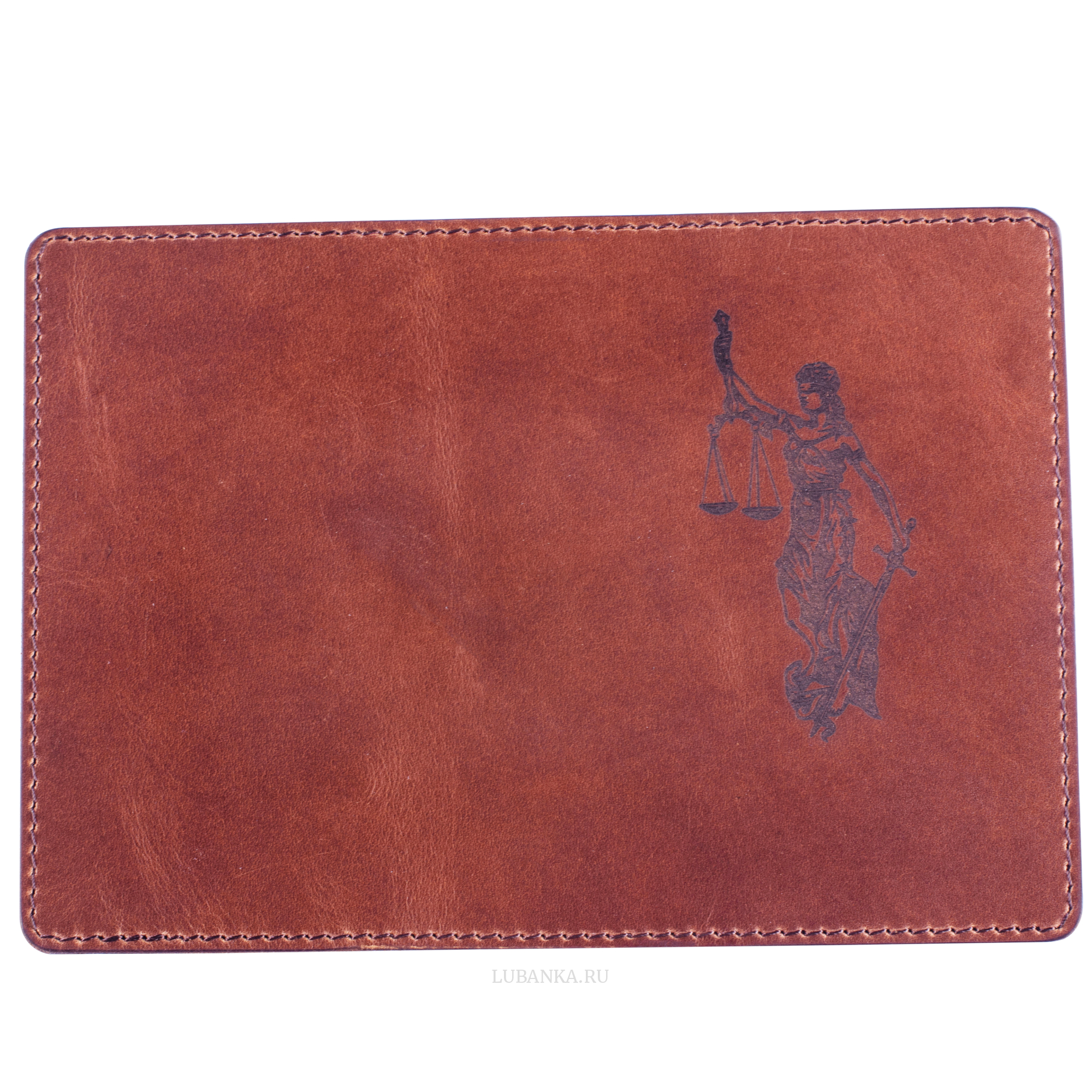 Обложка для паспорта Фемида коричневая