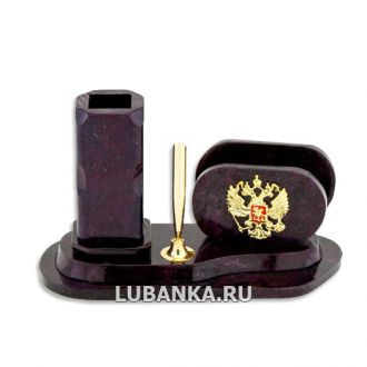 Настольный набор для руководителя «Герб» из камня