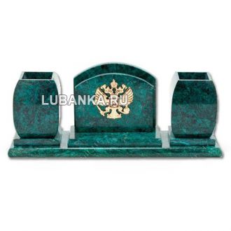 Настольный набор для руководителя «Герб России» из камня
