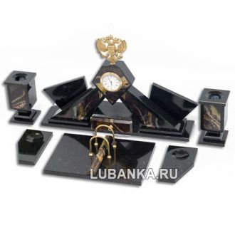 Настольный набор для руководителя «Герб» из камня