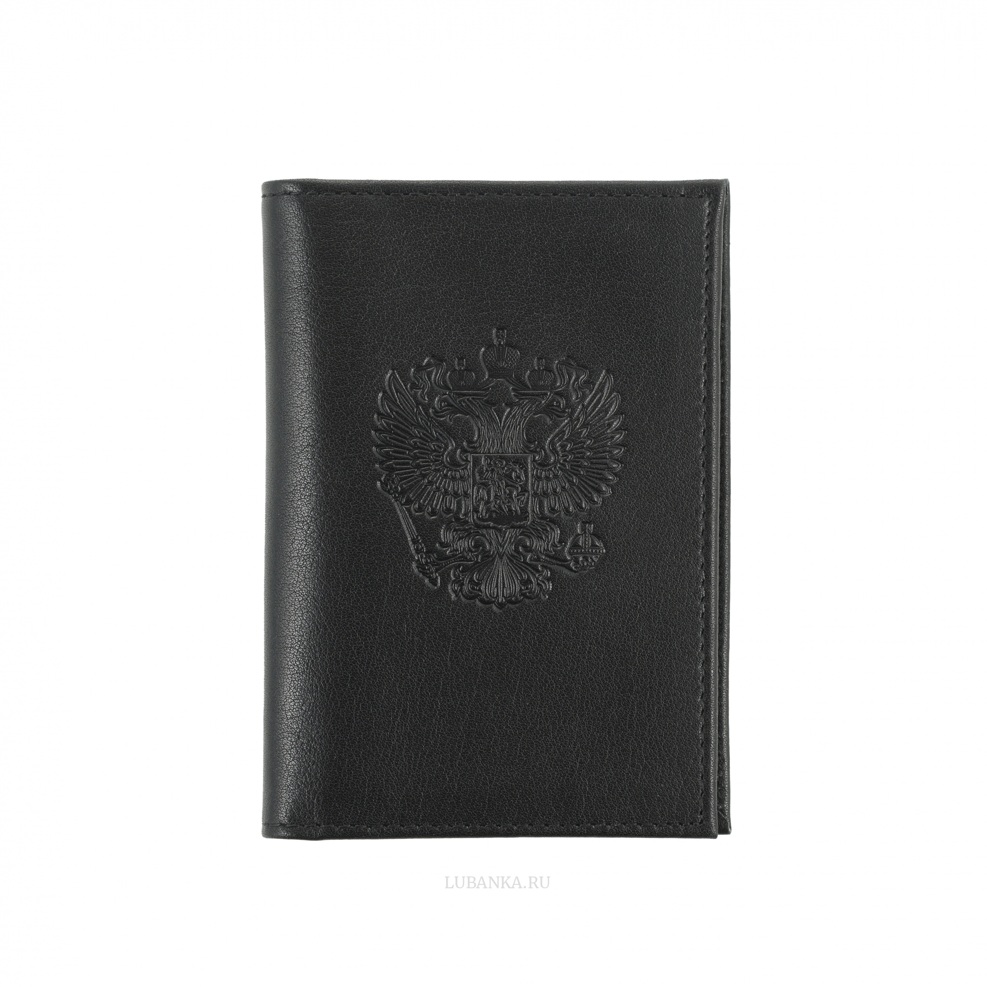 Обложка для автодокументов Россия с жетоном черная