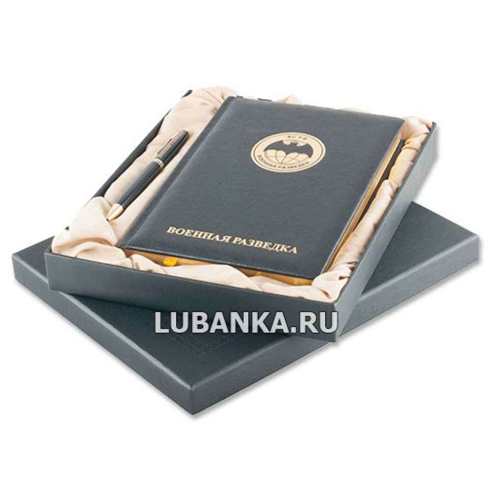 Ежедневник для мужчины в подарочной коробке «Военная Разведка» с ручкой